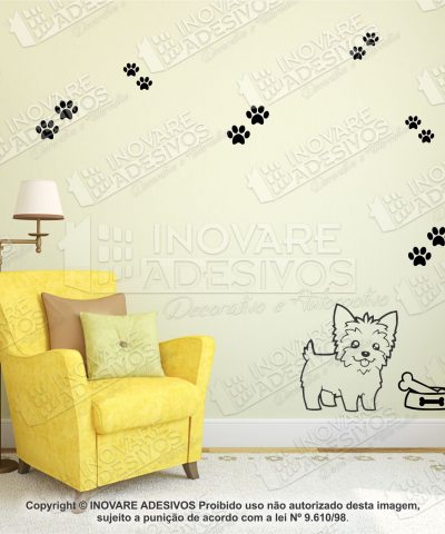 Adesivo Decorativo Pet Shop Cachorro Yorkie Macho M14