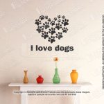 Adesivo Decorativo Pet Shop Coração de patinhas M03