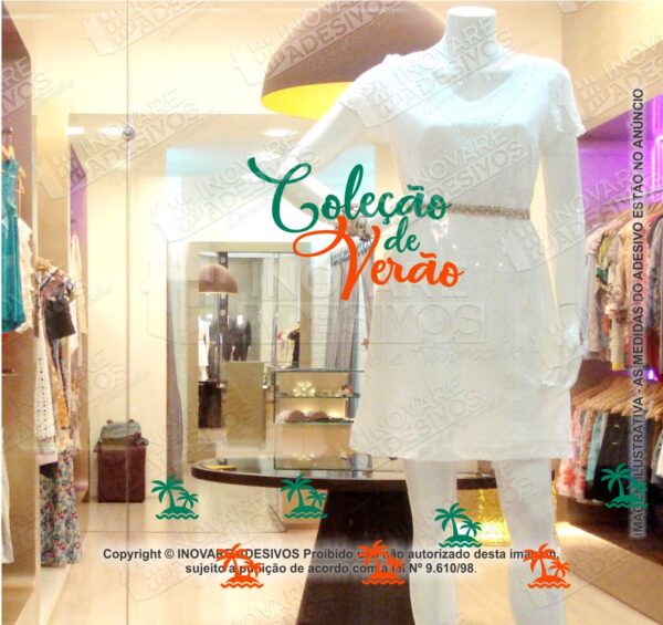 Adesivo Decorativo Vitrine Coleção de Verão 01