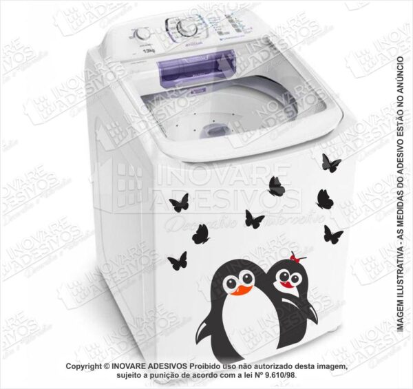 Adesivo de Geladeira Casal de Pinguim M4 - Image 3