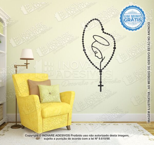 Adesivo Terço Nossa Senhora M01 - Image 2