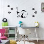 Adesivo Decorativo Pet Shop cachorro patinhas M04