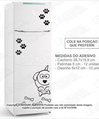 Adesivo Decorativo Pet Shop cachorro patinhas M06